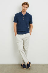 NATHAN POLO SHIRT - PETERSON BLUE| Rails for sale