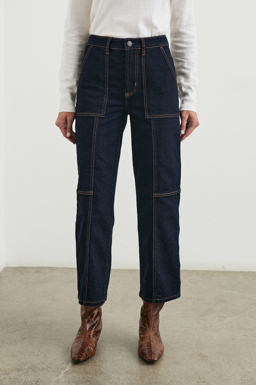 GETTY CROP UTILITY WIDE LEG - MIDNIGHT BLUES| Rails US