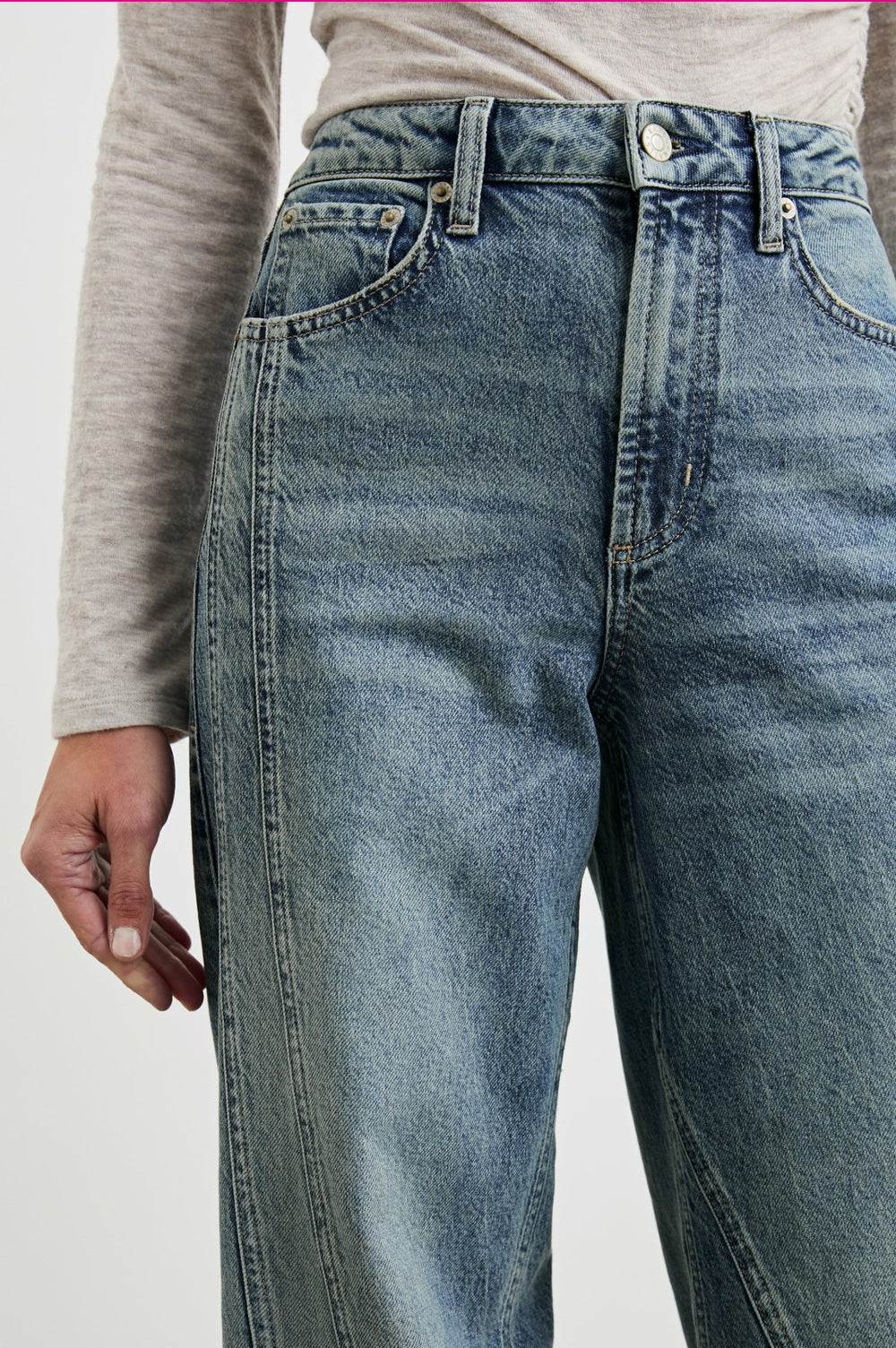 GETTY TWIST SEAM WIDE LEG - DESERT SKY| Rails online