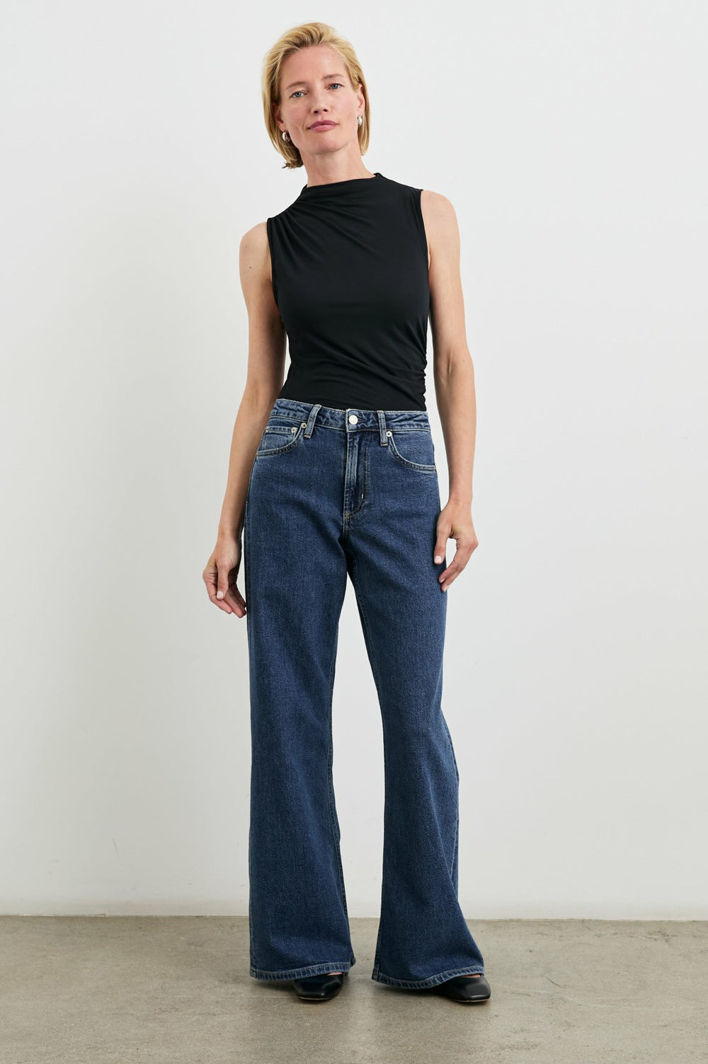 ANGELENO WIDE LEG - PEBBLE BLUE| Rails for sale
