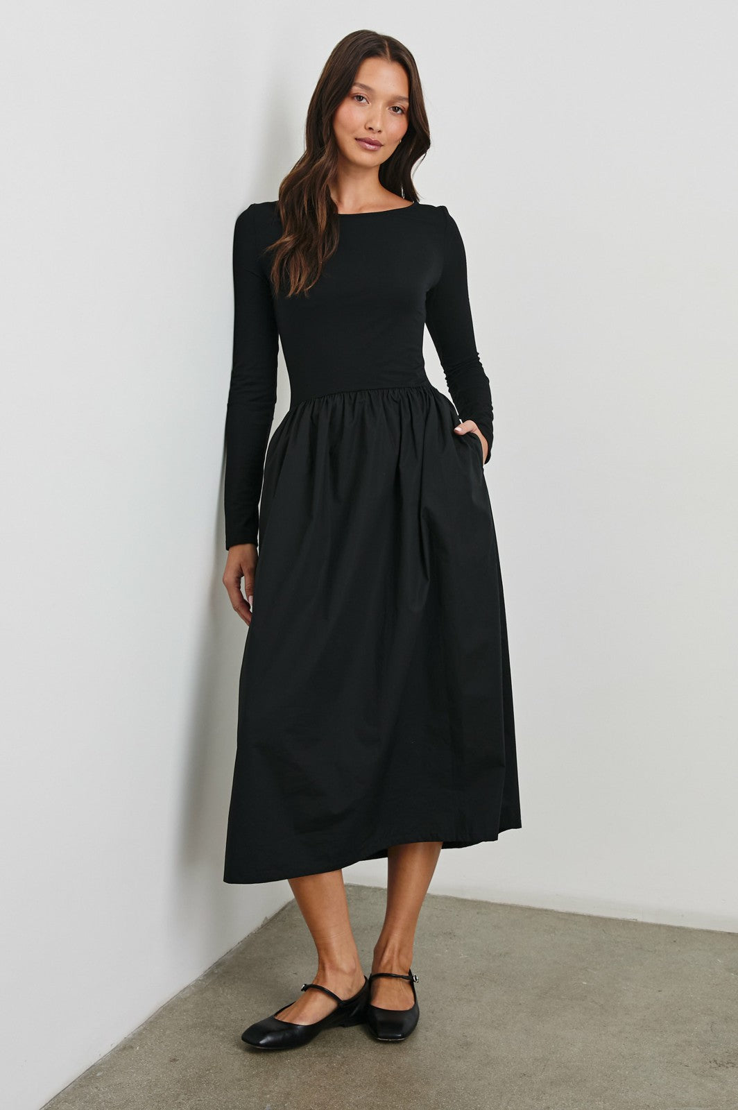 AMBERLY DRESS - BLACK| Rails online