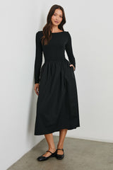 AMBERLY DRESS - BLACK| Rails online