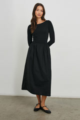 AMBERLY DRESS - BLACK| Rails online