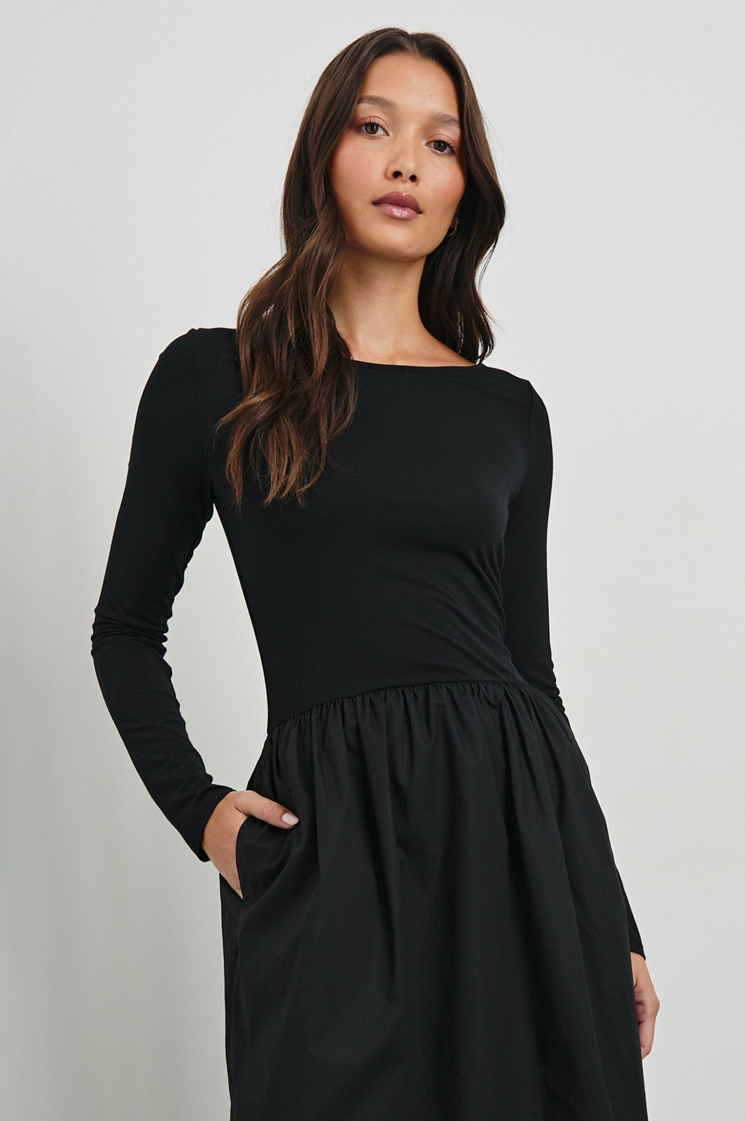 AMBERLY DRESS - BLACK| Rails online