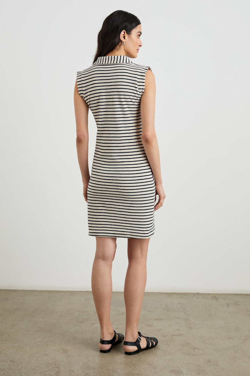 AMIRA DRESS - SAILOR STRIPE TERRY TOWEL| Rails online