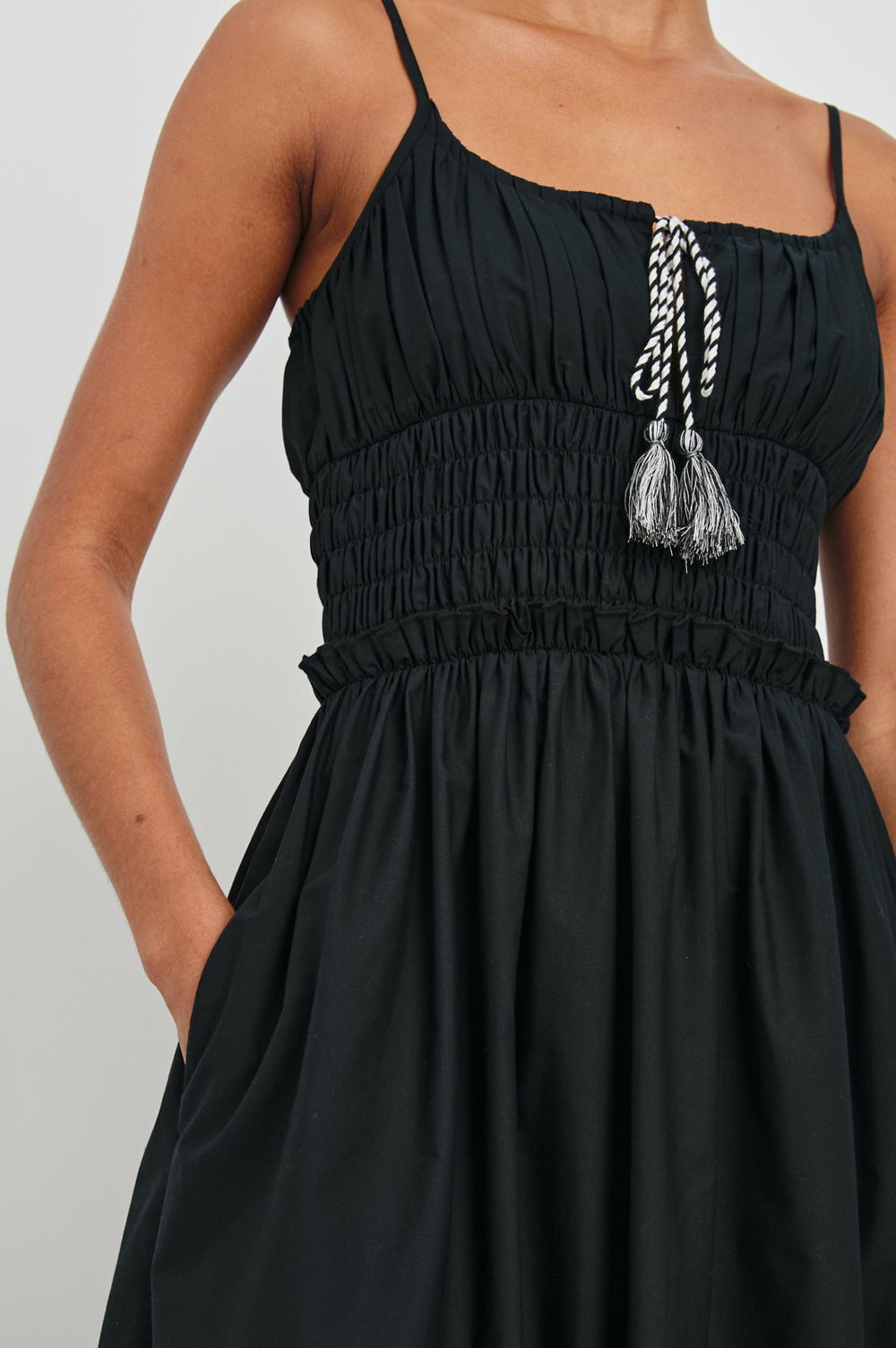 BAJA DRESS - BLACK IVORY PALM TREES| Rails on sale