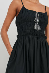 BAJA DRESS - BLACK IVORY PALM TREES| Rails on sale
