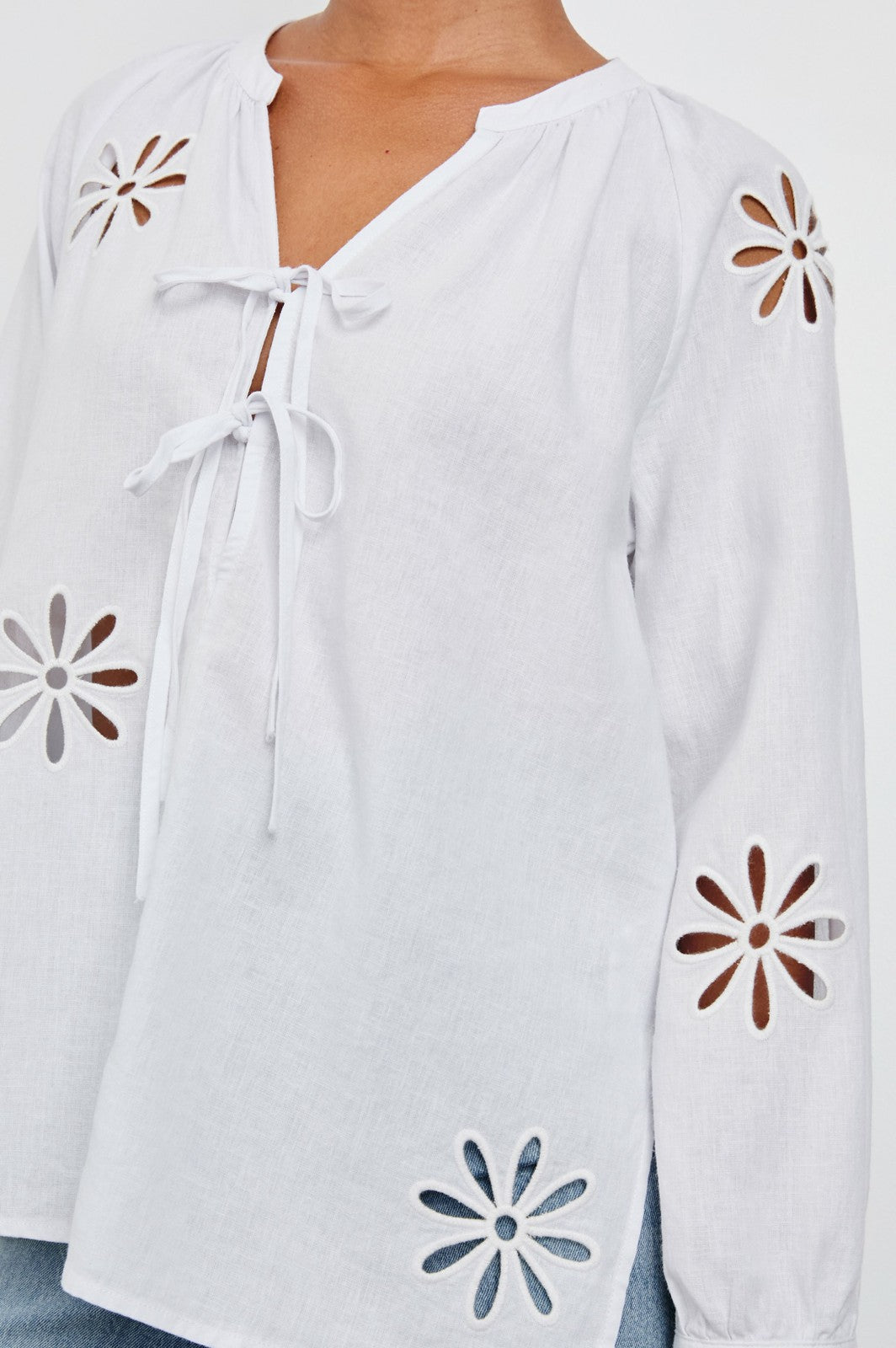 BRIELLE TOP - WHITE EYELET| Rails discount