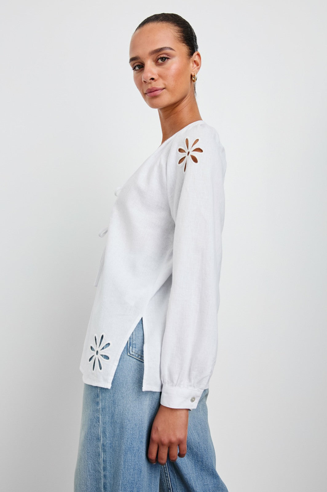 BRIELLE TOP - WHITE EYELET| Rails discount