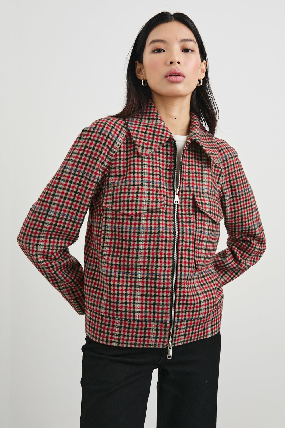 CHEYENNE JACKET - CRIMSON MINI CHECK| Rails near me