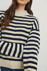 CORRINE SWEATER - OAT NAVY STRIPE| Rails on sale