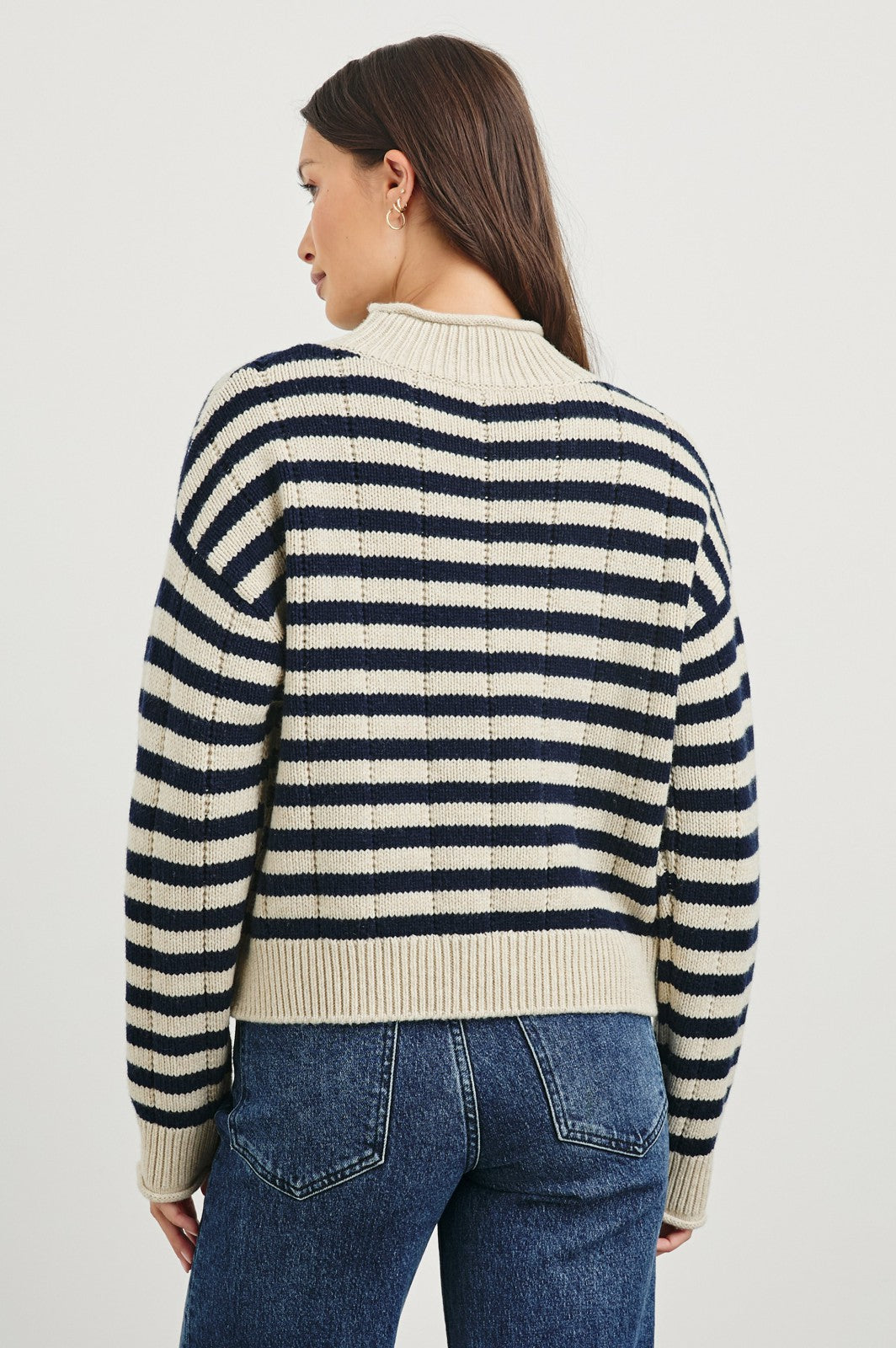 CORRINE SWEATER - OAT NAVY STRIPE| Rails on sale