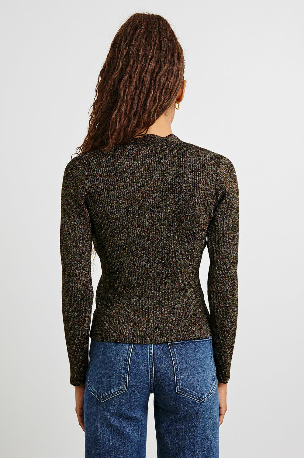 DITA CARDIGAN - GOLD LUREX| Rails sale