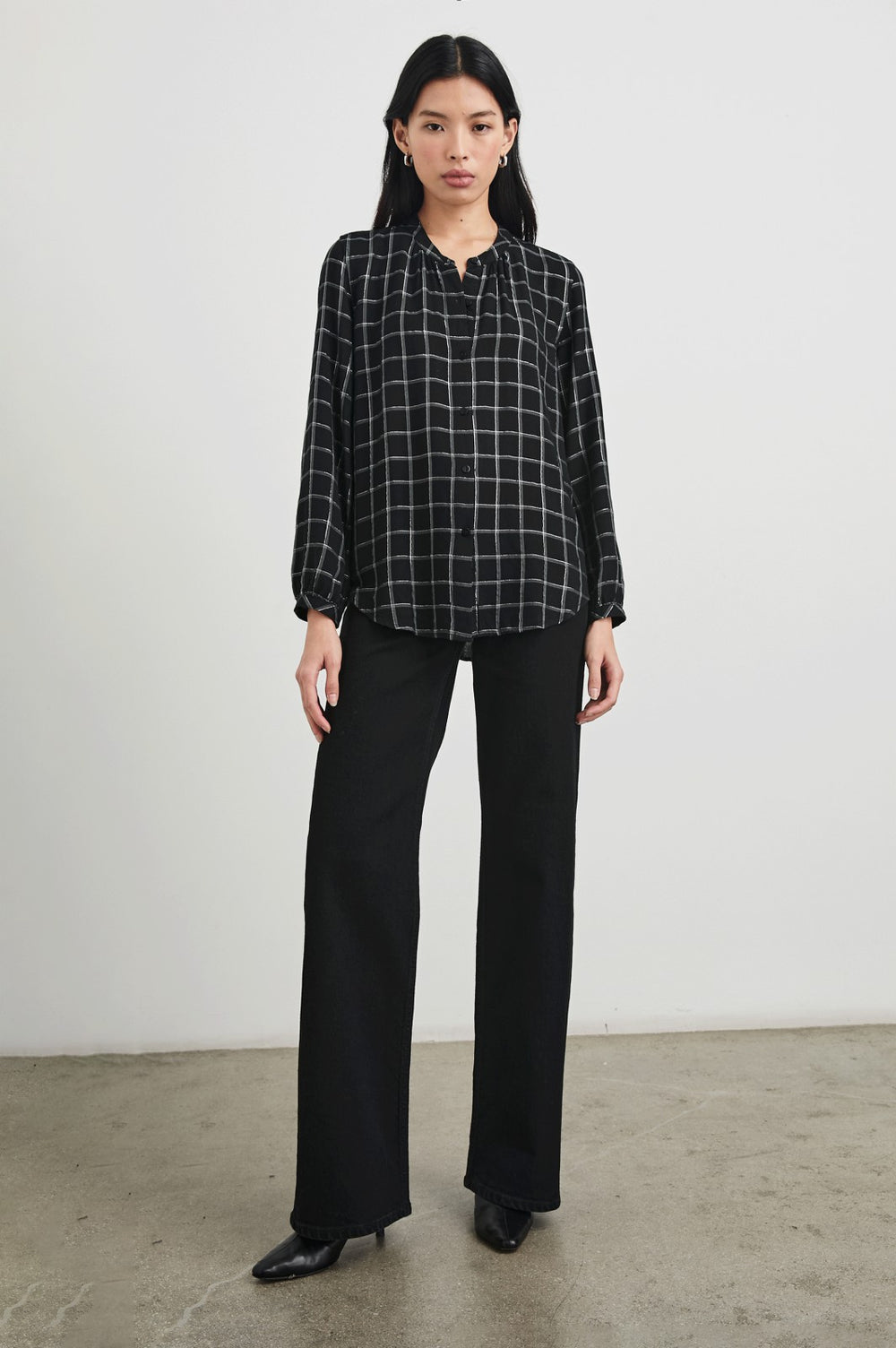 ELOISE SHIRT - SILVER CHARCOAL ONYX| Rails on sale