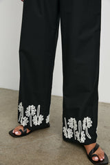 EMMIE PANT - BLACK IVORY PALM TREES| Rails on sale