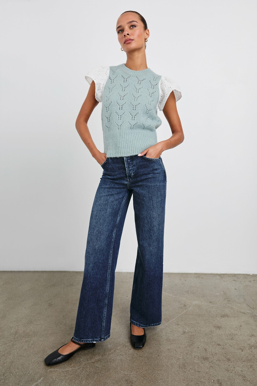 EVERLY TOP - SKY| Rails outlet
