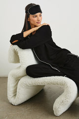 SILK EYE MASK - BLACK WHITE| Rails sale