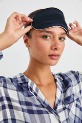 SILK EYE MASK - NAVY WHITE| Rails near me