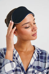 SILK EYE MASK - NAVY WHITE| Rails near me