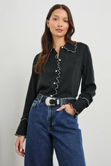 FIA SHIRT - BLACK WHITE PIPING| Rails US