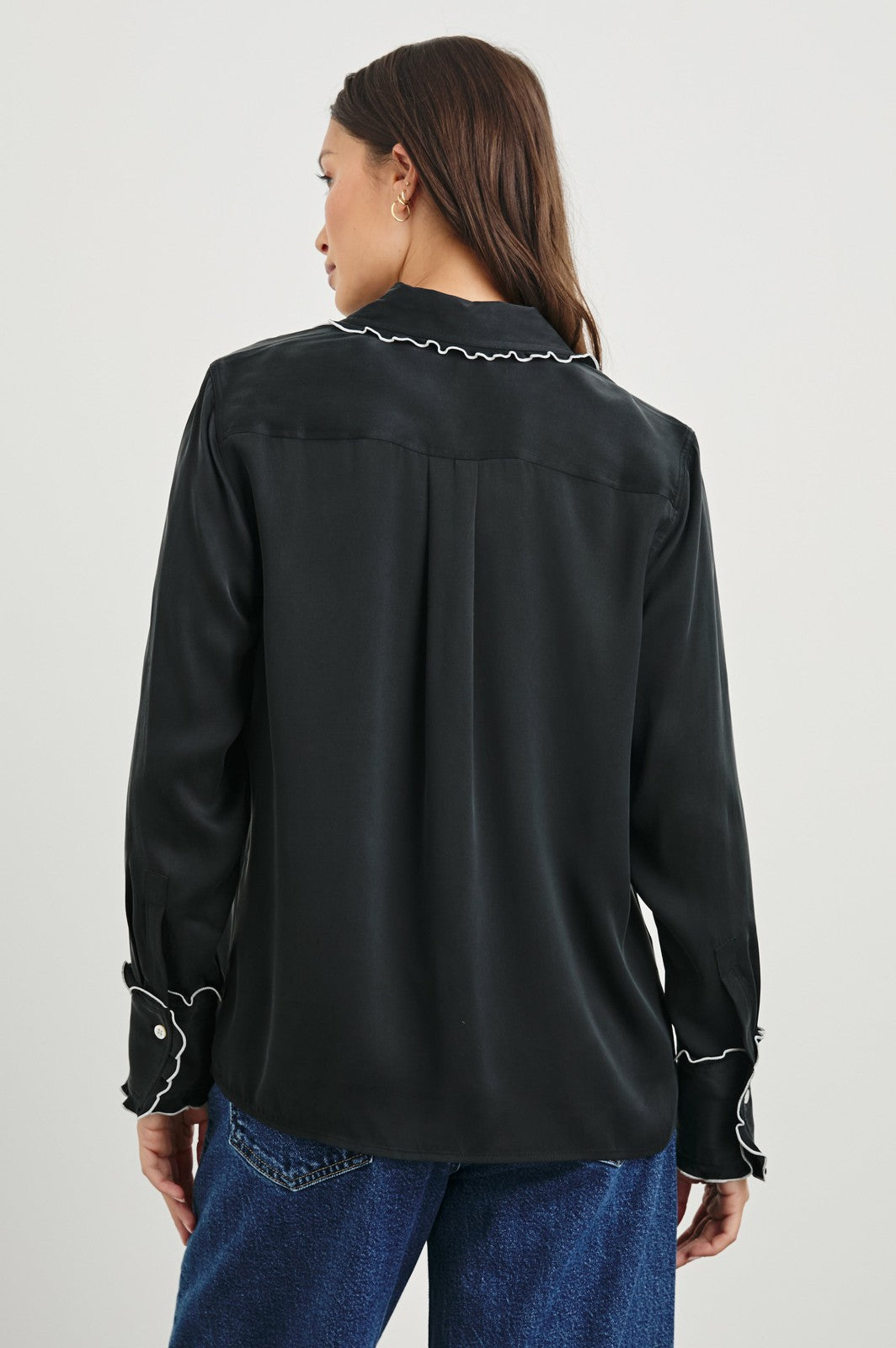FIA SHIRT - BLACK WHITE PIPING| Rails US