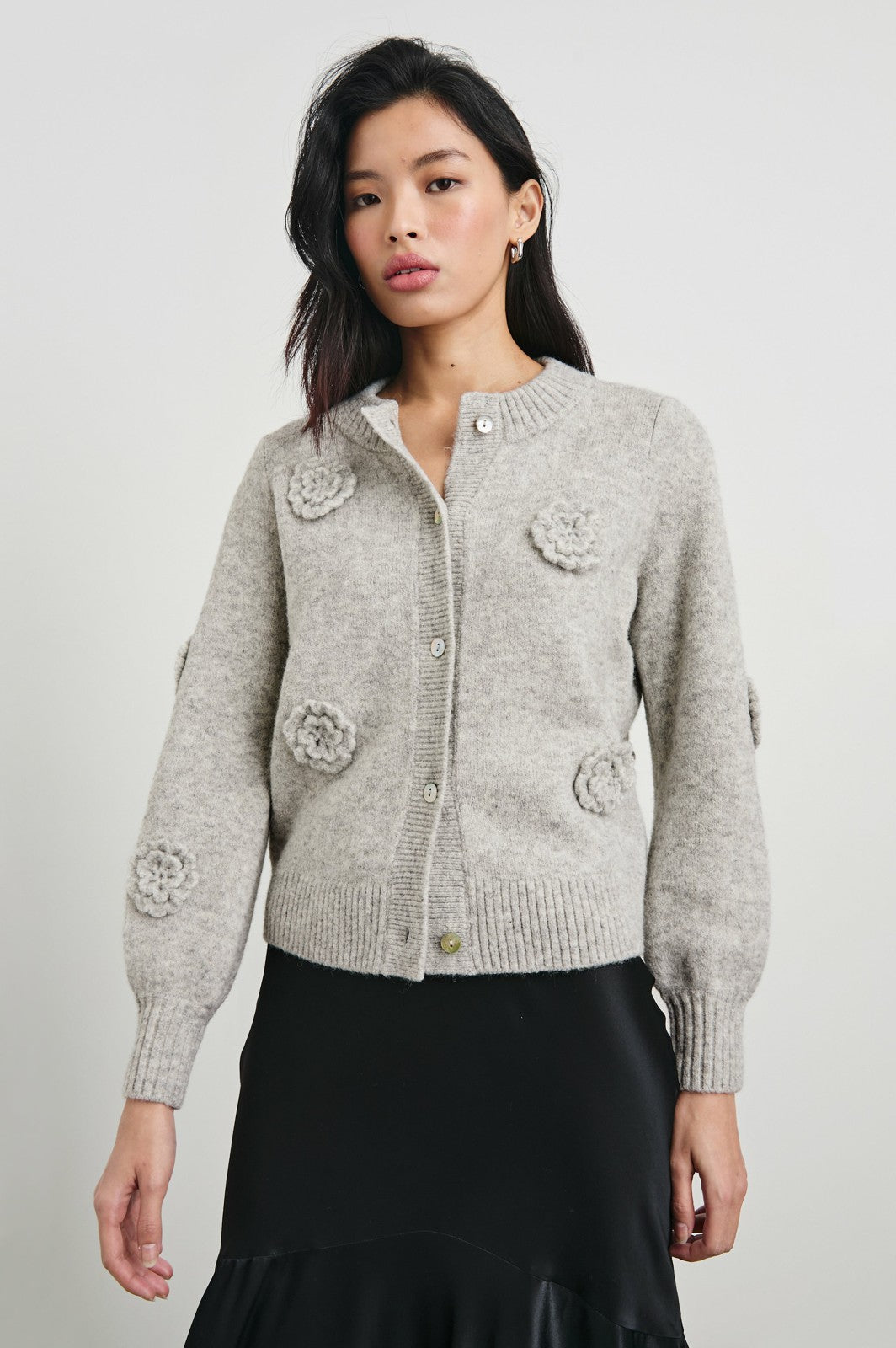 FRANCESCA CARDIGAN - HEATHER GREY| Rails outlet