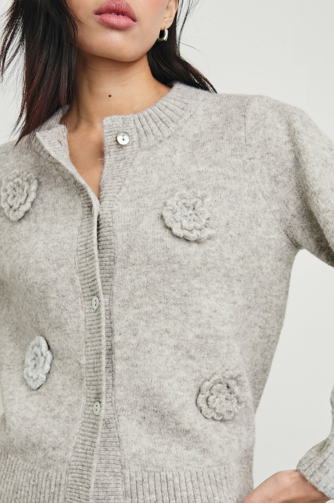 FRANCESCA CARDIGAN - HEATHER GREY| Rails outlet