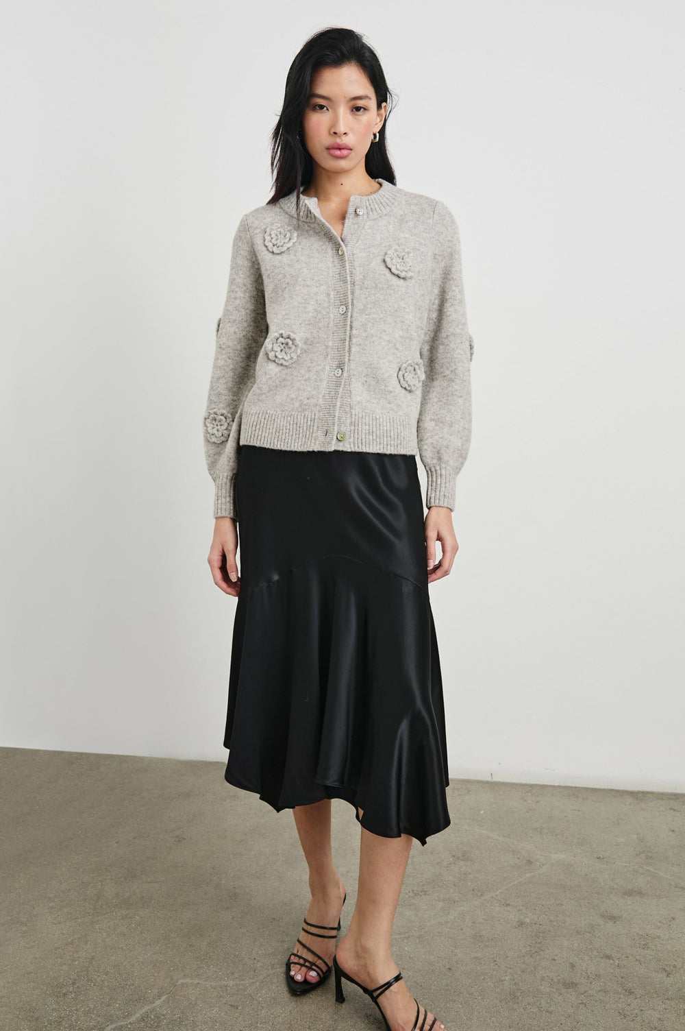 FRANCESCA CARDIGAN - HEATHER GREY| Rails outlet