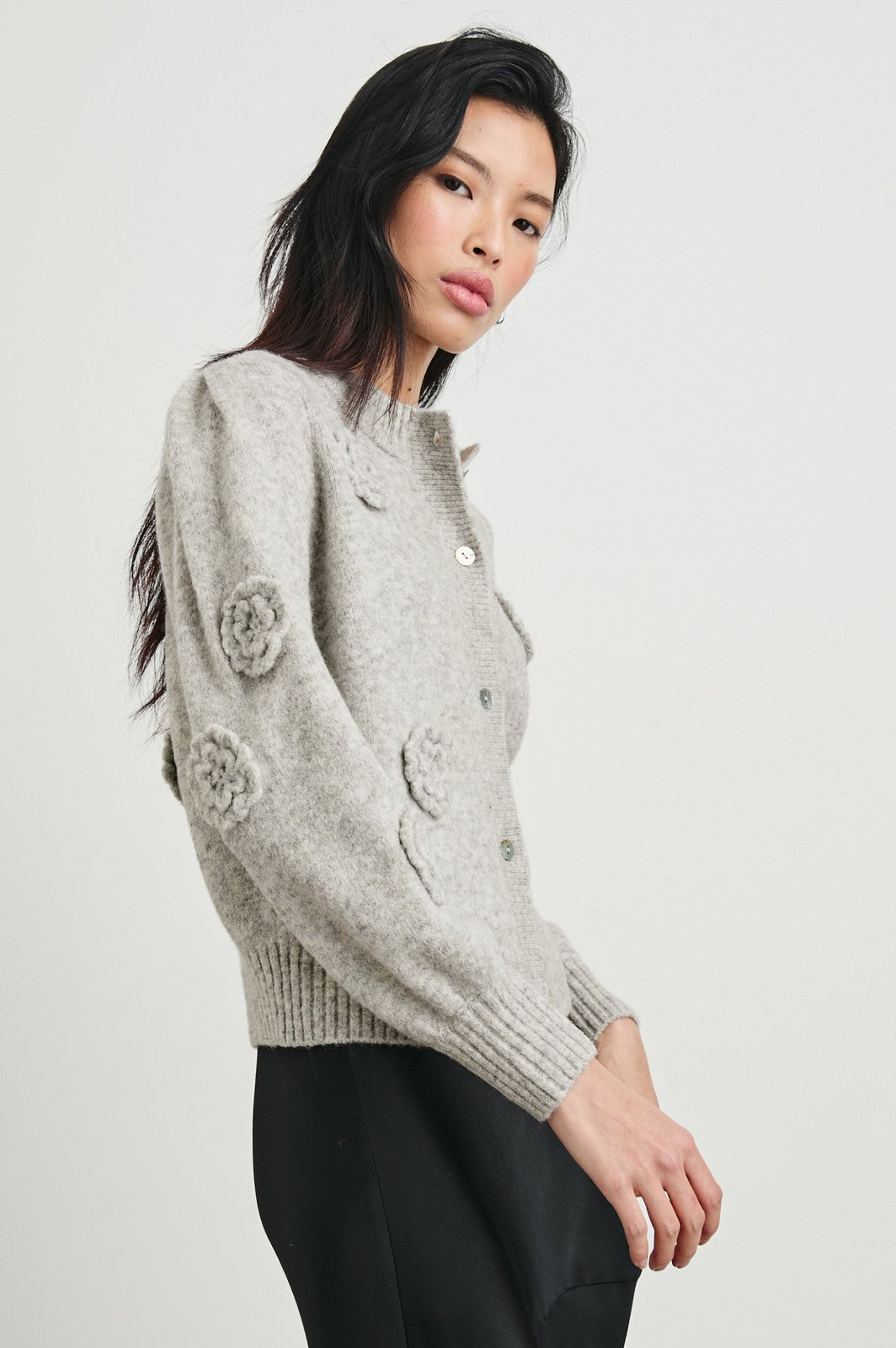 FRANCESCA CARDIGAN - HEATHER GREY| Rails outlet