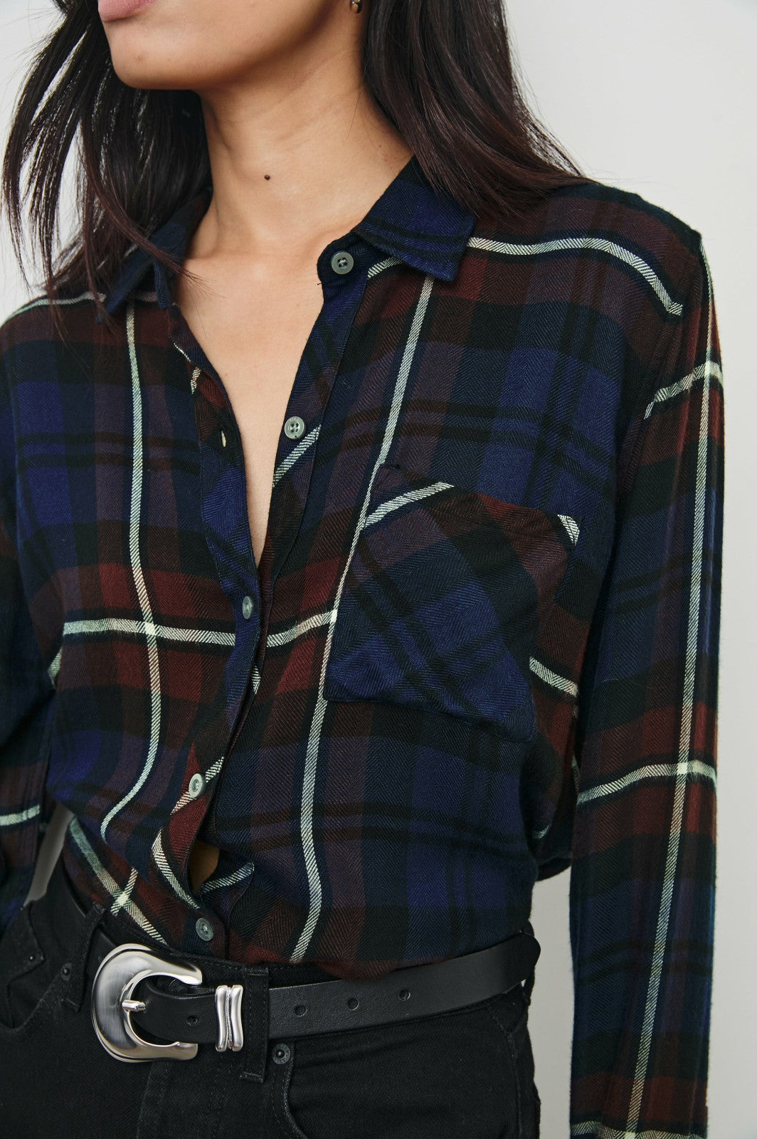 HUNTER SHIRT - CHESTNUT BIRCH NAVY| Rails discount