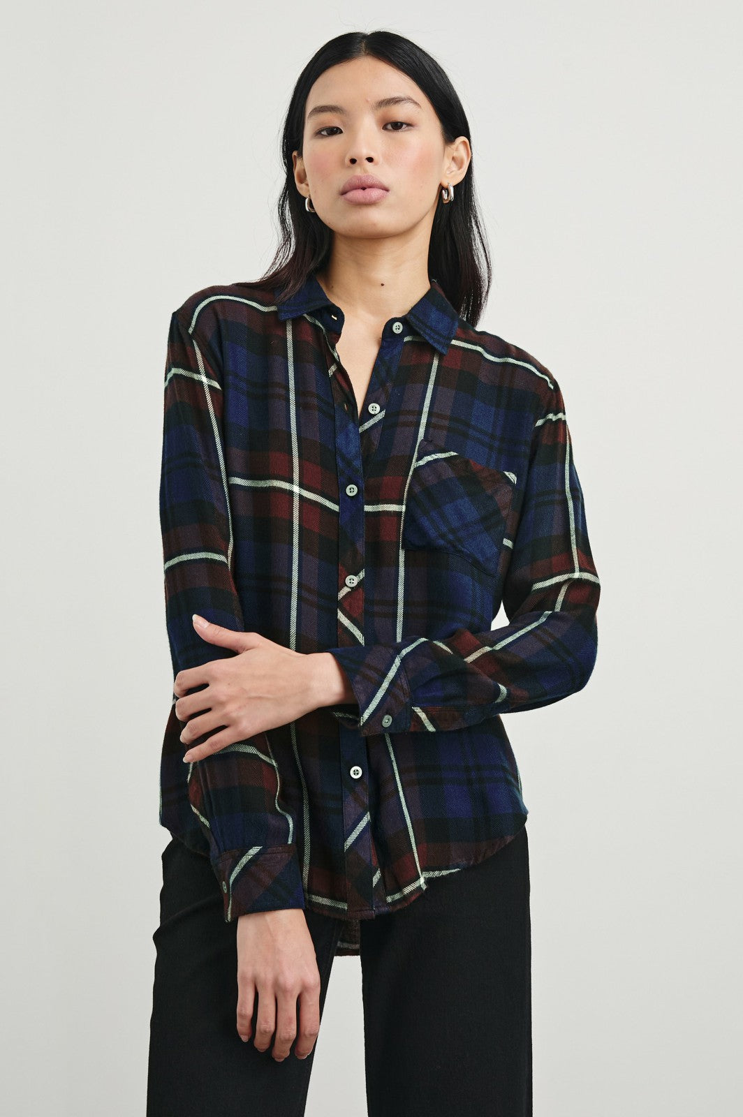 HUNTER SHIRT - CHESTNUT BIRCH NAVY| Rails discount
