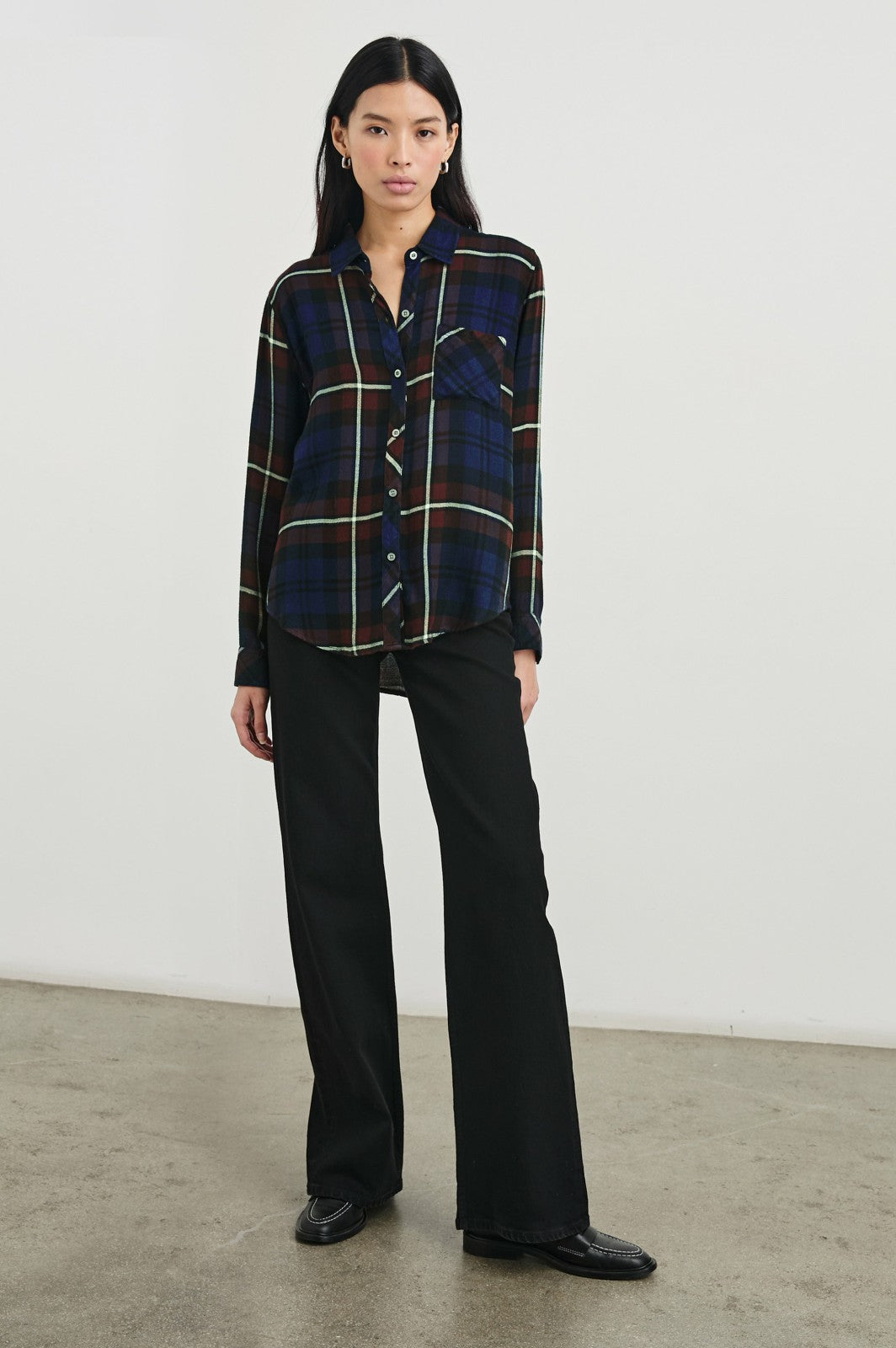 HUNTER SHIRT - CHESTNUT BIRCH NAVY| Rails discount