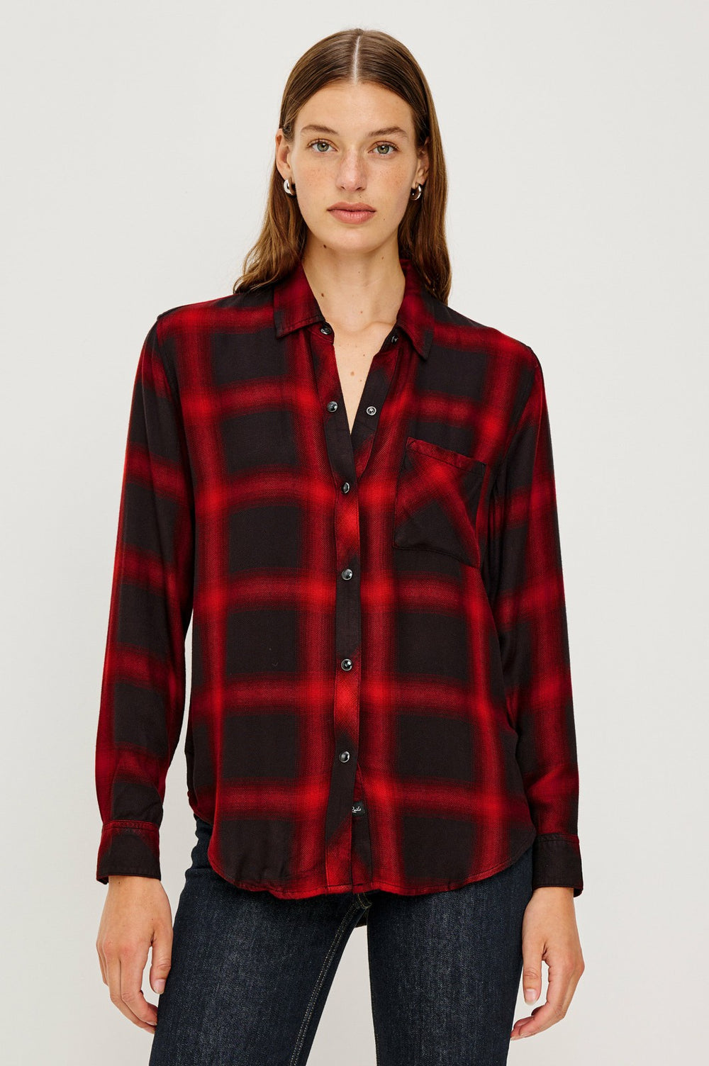 HUNTER SHIRT - DIFFUSED CARDINAL BLACK| Rails US