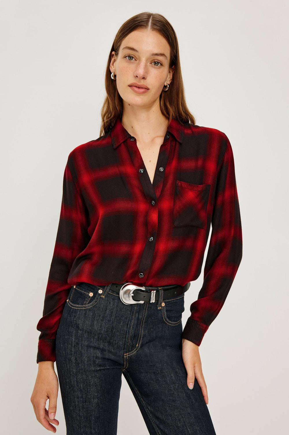 HUNTER SHIRT - DIFFUSED CARDINAL BLACK| Rails US