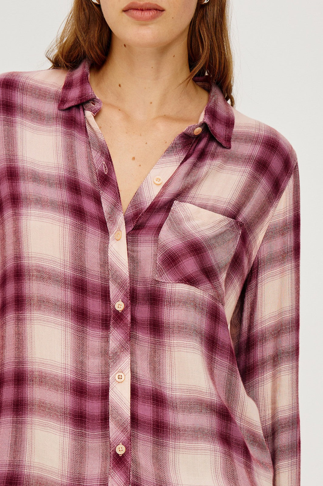 HUNTER SHIRT - FADED PLUM IVORY| Rails discount