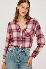 HUNTER SHIRT - FADED PLUM IVORY| Rails discount