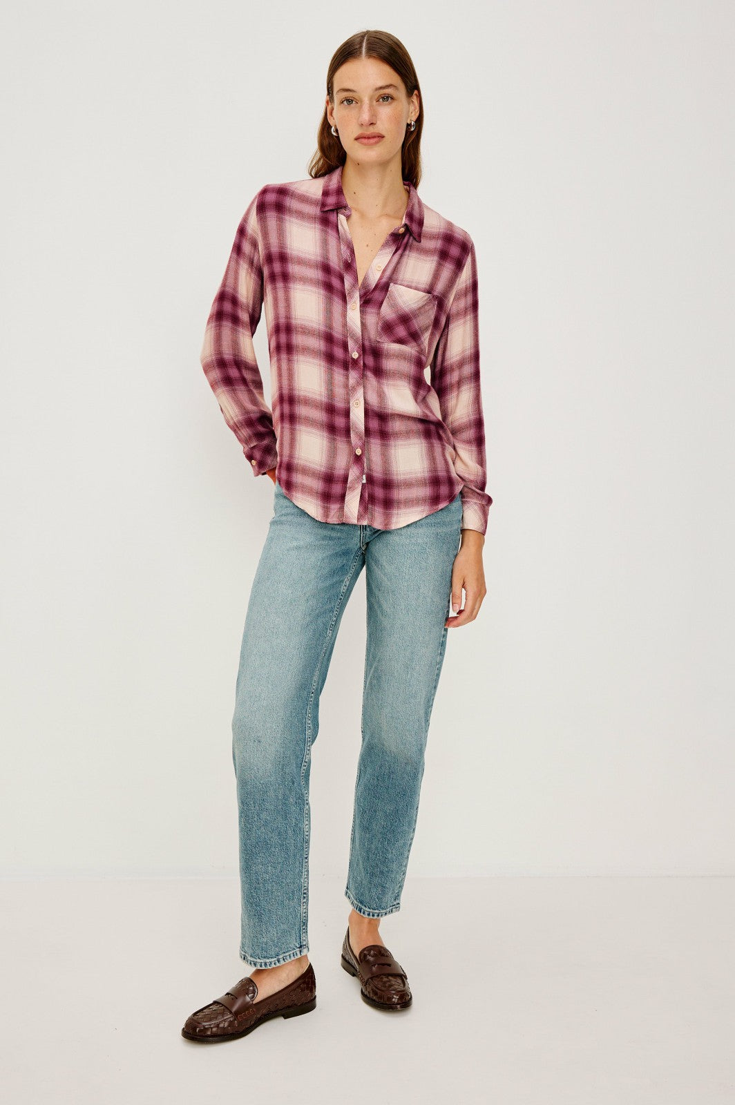 HUNTER SHIRT - FADED PLUM IVORY| Rails discount