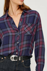 HUNTER SHIRT - NAVY ROSE ASTOR| Rails for sale