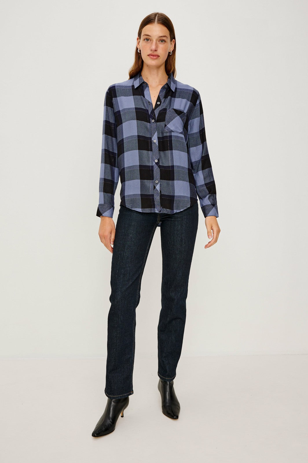HUNTER SHIRT - PERIWINKLE NAVY SILVER LUREX| Rails online