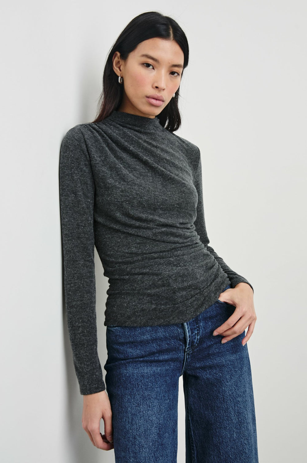 JOELLE TOP - CHARCOAL| Rails sale