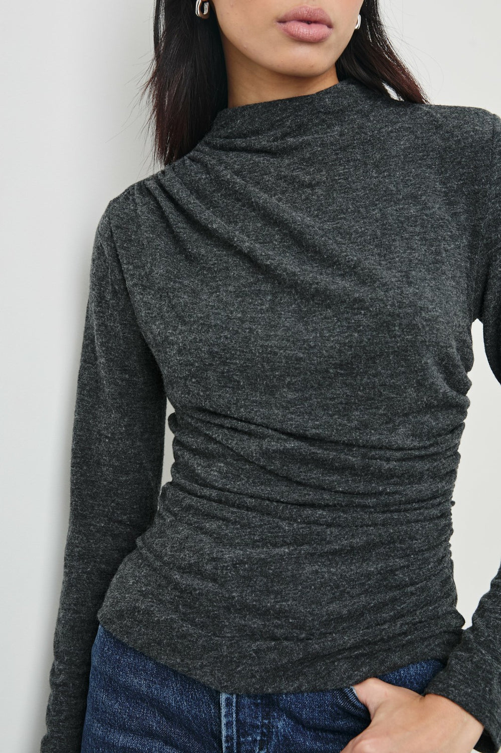 JOELLE TOP - CHARCOAL| Rails sale