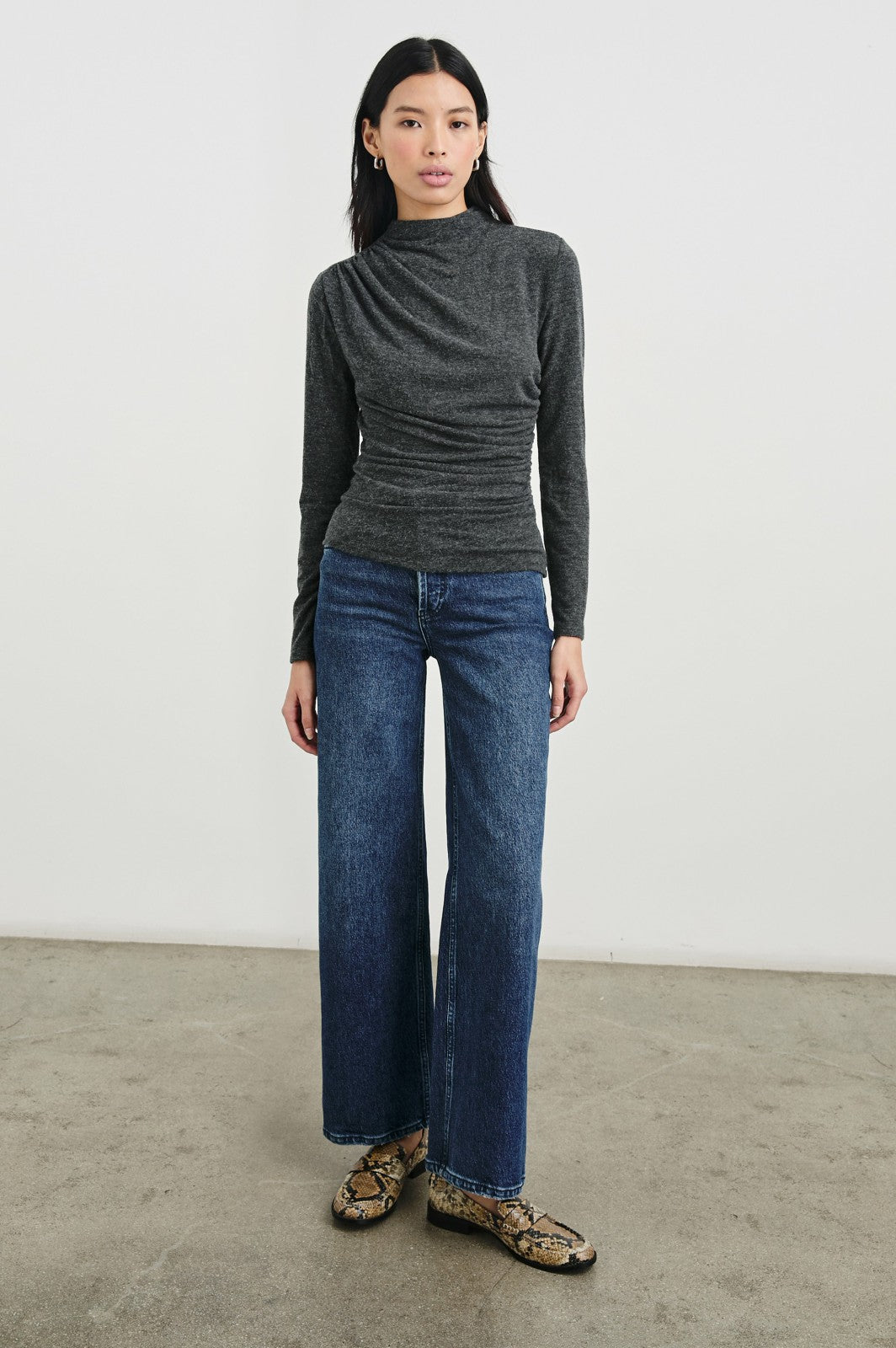 JOELLE TOP - CHARCOAL| Rails sale