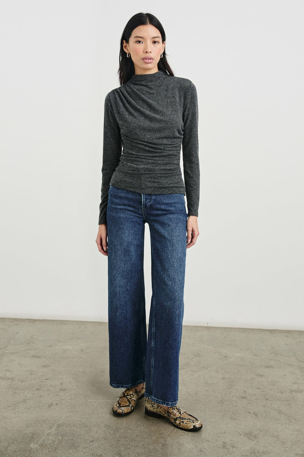 JOELLE TOP - CHARCOAL| Rails sale
