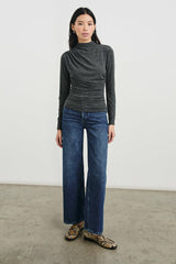 JOELLE TOP - CHARCOAL| Rails sale