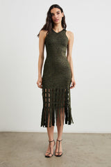 KAIA DRESS - GOLD LUREX| Rails near me