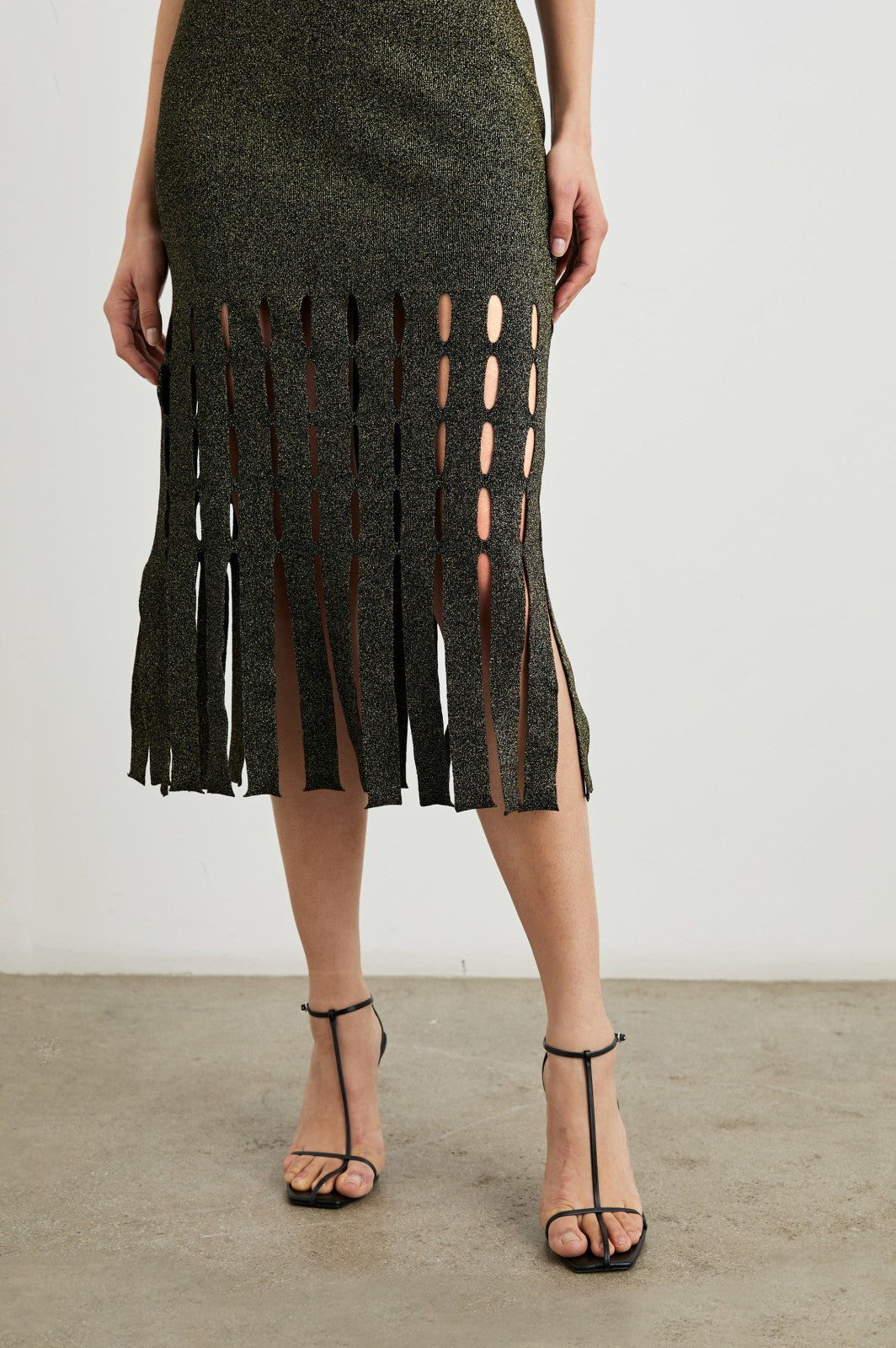 KAIA DRESS - GOLD LUREX| Rails near me