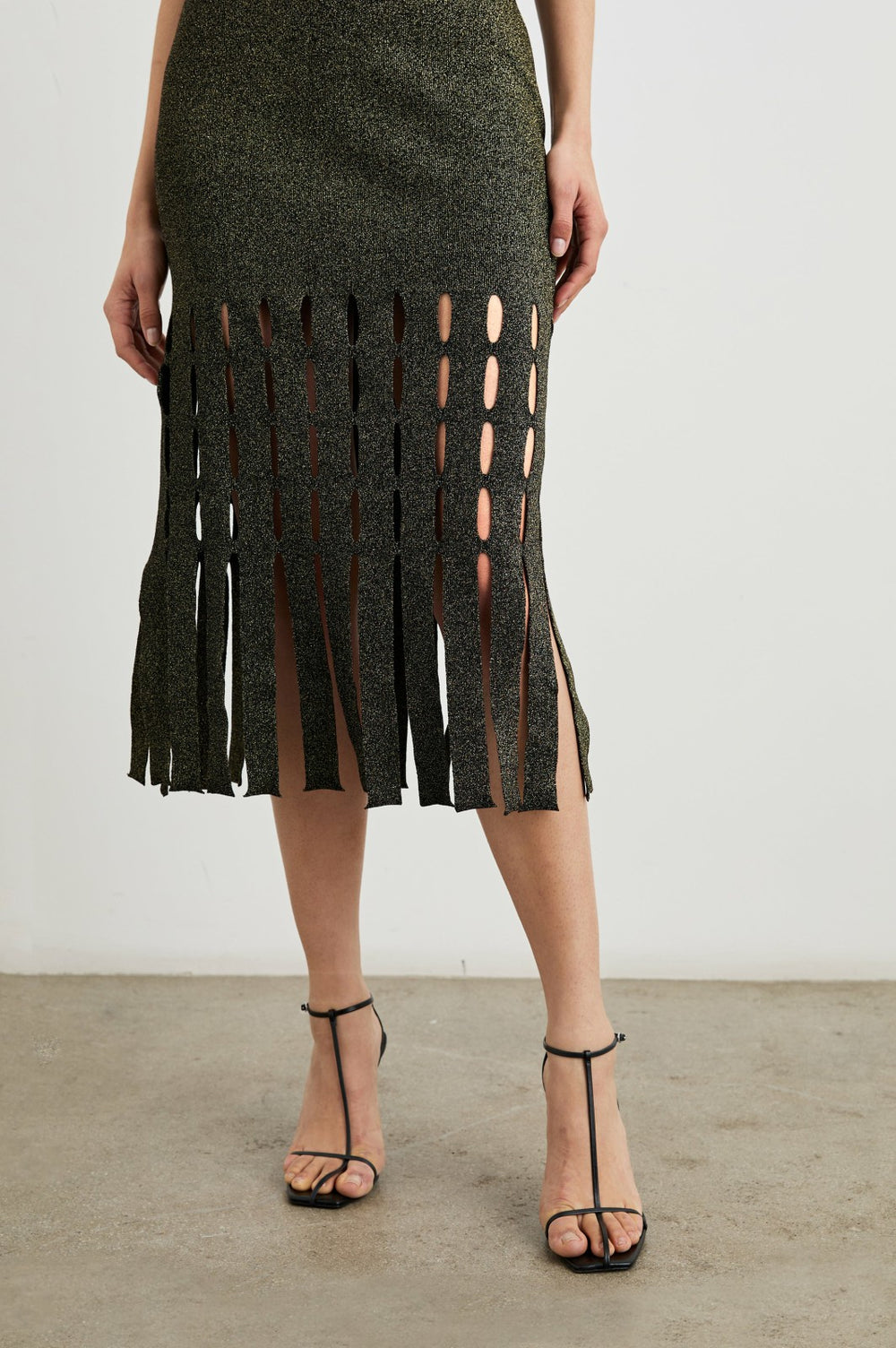 KAIA DRESS - GOLD LUREX| Rails near me
