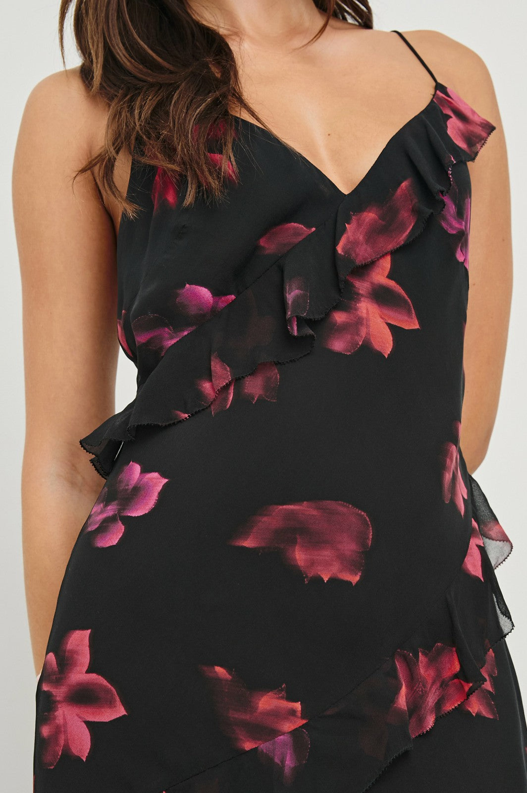 KARISELLE DRESS - DARK AZALEA| Rails US