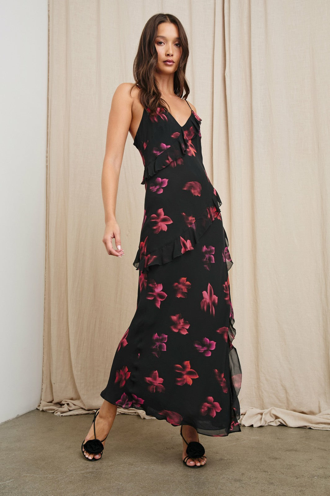 KARISELLE DRESS - DARK AZALEA| Rails US