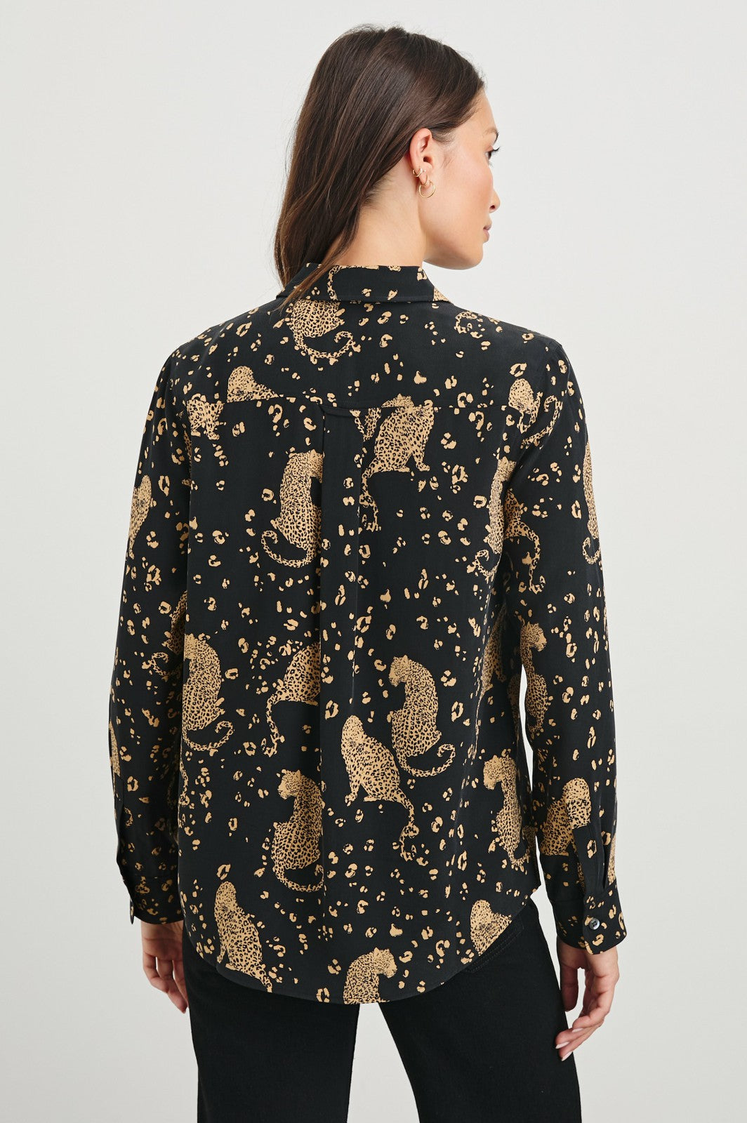 KATE SHIRT - NOIR LEOPARD| Rails online
